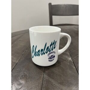 Vintage‎ Charlotte Hornets Coffee Mug Cup NBA Basketball Teal Purple White